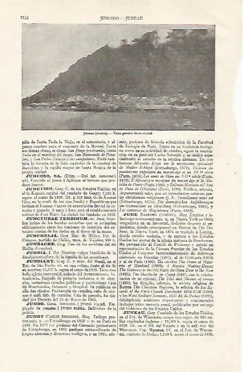 LAMINA ESPASA 21117: Vista de Juneau Alaska