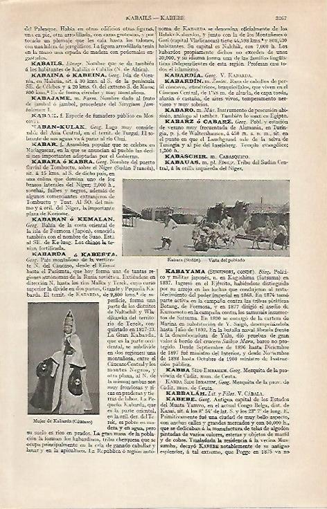 LAMINA ESPASA 21138: Vista de Kabara en Sudan