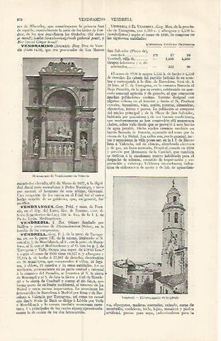 LAMINA ESPASA 17445: Iglesia del Vendrell Tarragona