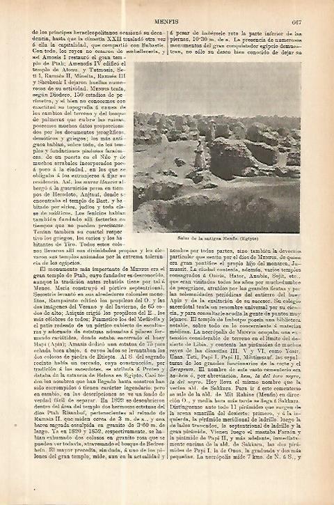 LAMINA ESPASA 17790: Vistas de Menfis Egipto