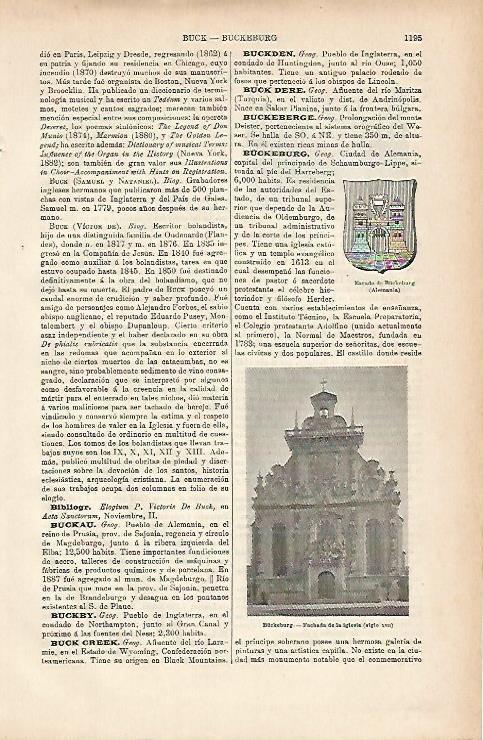 LAMINA ESPASA Alemania 11841: Iglesia de Buckeburg Alemania