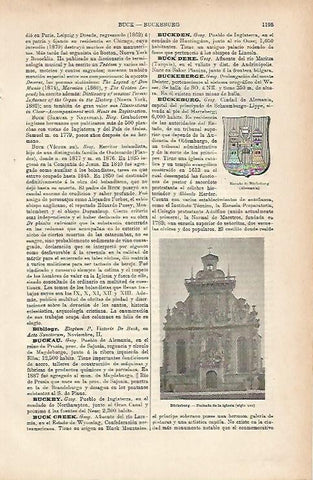 LAMINA ESPASA Alemania 11841: Iglesia de Buckeburg Alemania