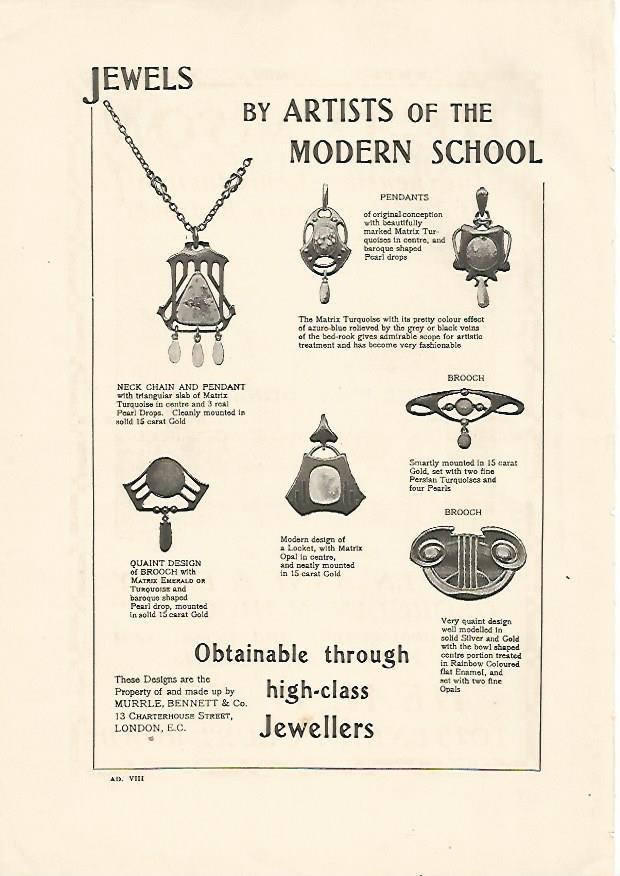 LAMINA PUBLICITARIA 7052: Jewels by artists of the Modern School