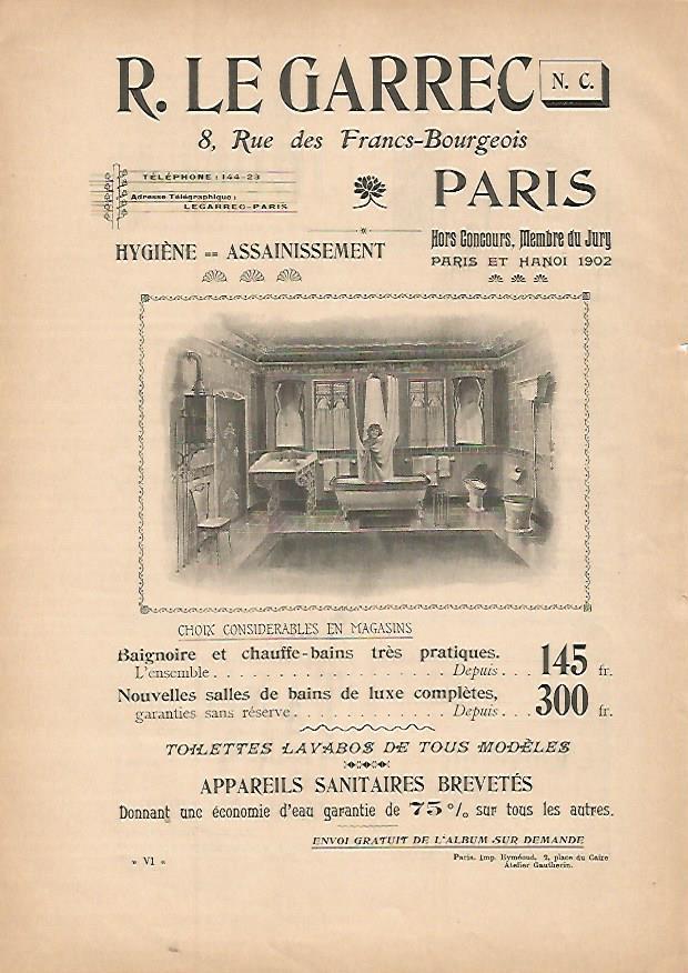 LAMINA PUBLICITARIA 7059: R. Le Garrec de Paris