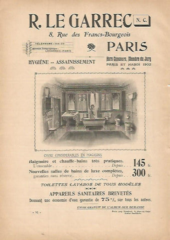 LAMINA PUBLICITARIA 7059: R. Le Garrec de Paris