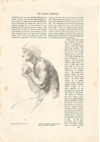 LAMINA 7064: Study for a Pan Piping por Sir Charles Holroyd