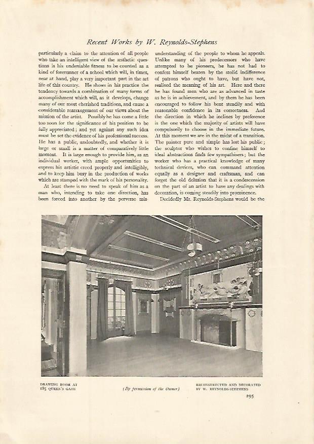 LAMINA  7067: Drawing Room at 185 Queen s Gate de Londres