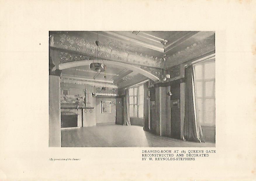 LAMINA  7068: Habitacion en 185 Queen s Gate de Londres por W. Reynolds