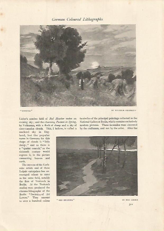 LAMINA 7076: Evening por W. Fieldmann y Red Heather por M. Lieber