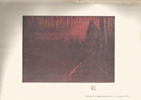 LAMINA 7077: Evening: The Shepherd s Return por H. Otto