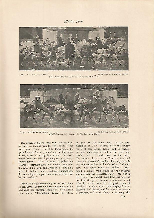 LAMINA 7100: The Canterbury Pilgrims por R. Van Voorst Sewell