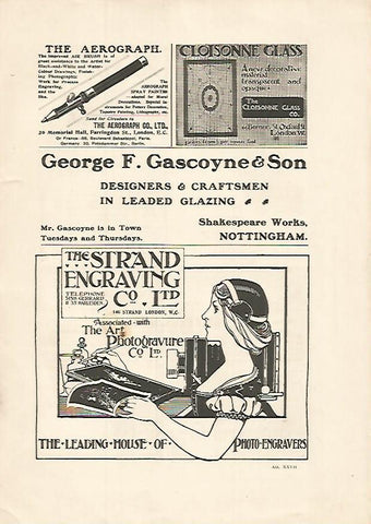 LAMINA PUBLICITARIA 7103: The Strand Engraving Co Ltd