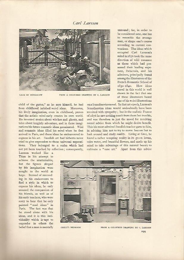 LAMINA 7130: Gate of Bungalow por C. Larsson