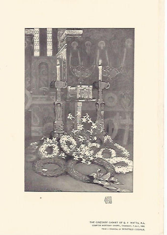LAMINA 7146:  The Cinerary Casket poor G.F. Watts