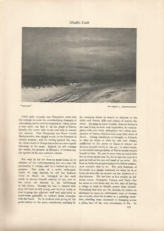 LAMINA 7155: Winter por L. Mendyanszky