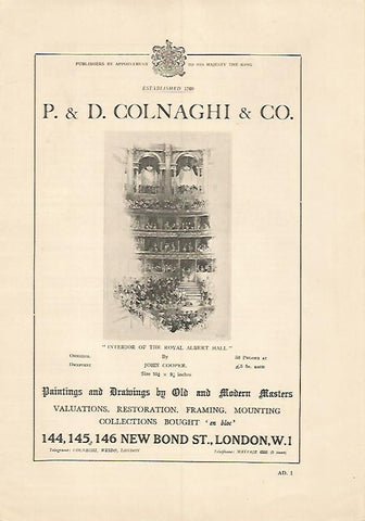 LAMINA  PUBLICITARIA 7165 : P& D. Colnaghi &Co. London
