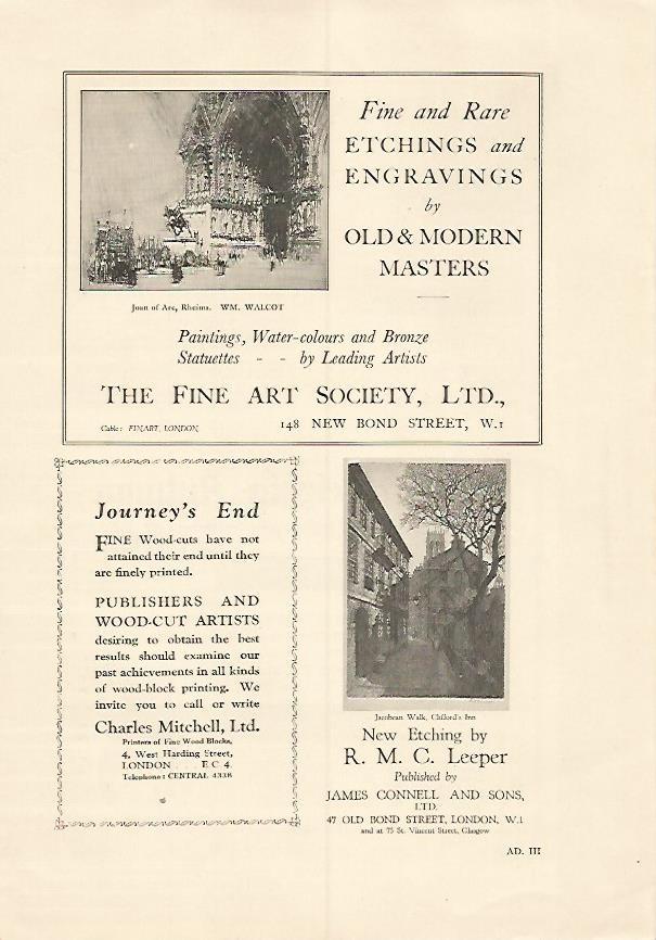 LAMINA  PUBLICITARIA 7166: The Fine Art Society Ltd