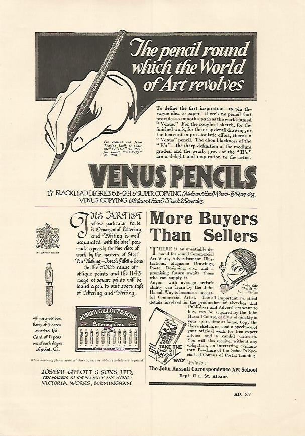 LAMINA  PUBLICITARIA 7171: Venus Pencils