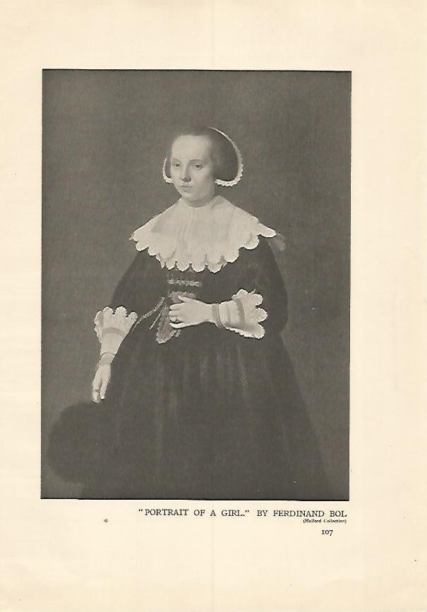 LAMINA 7182: Portrait of a girl or F. Bol