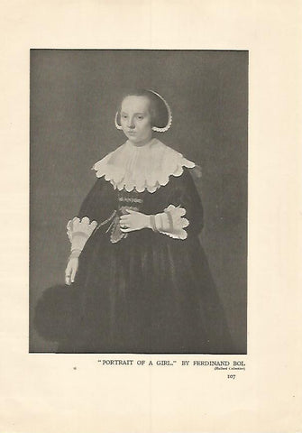 LAMINA 7182: Portrait of a girl or F. Bol