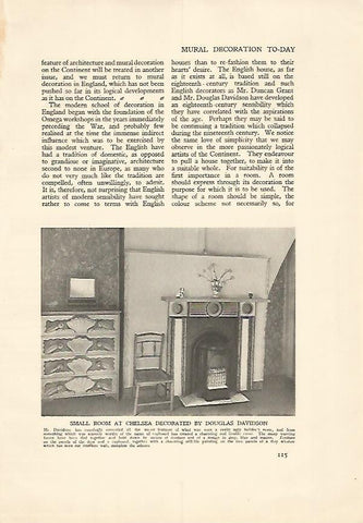 LAMINA 7185: Habitacion en Chelsea decorada por D. Davidson