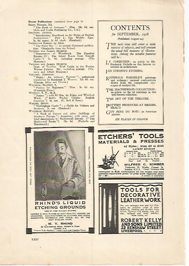 LAMINA PUBLICITARIA 7202: Etchers Tools