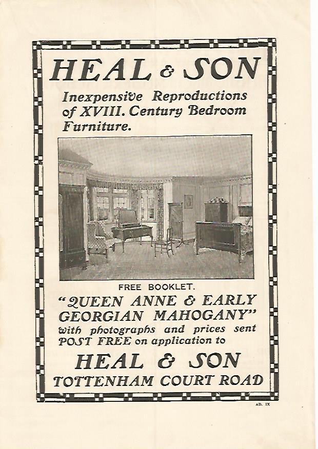 LAMINA PUBLICITARIA 7207: Heal & Son XVIII Furniture