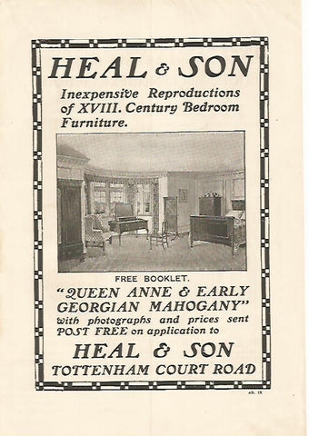 LAMINA PUBLICITARIA 7207: Heal & Son XVIII Furniture