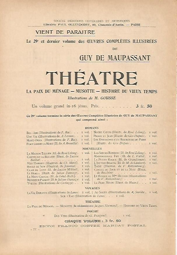 LAMINA PUBLICITARIA 7213: Societe d Editions Litteraires et Artistiques