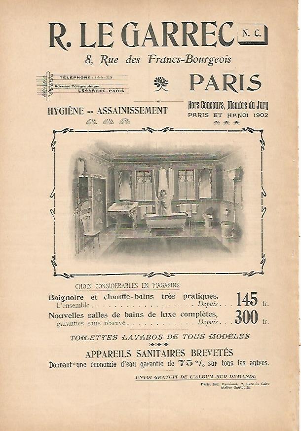 LAMINA PUBLICITARIA 7214: R. Le Garrec NC de Paris