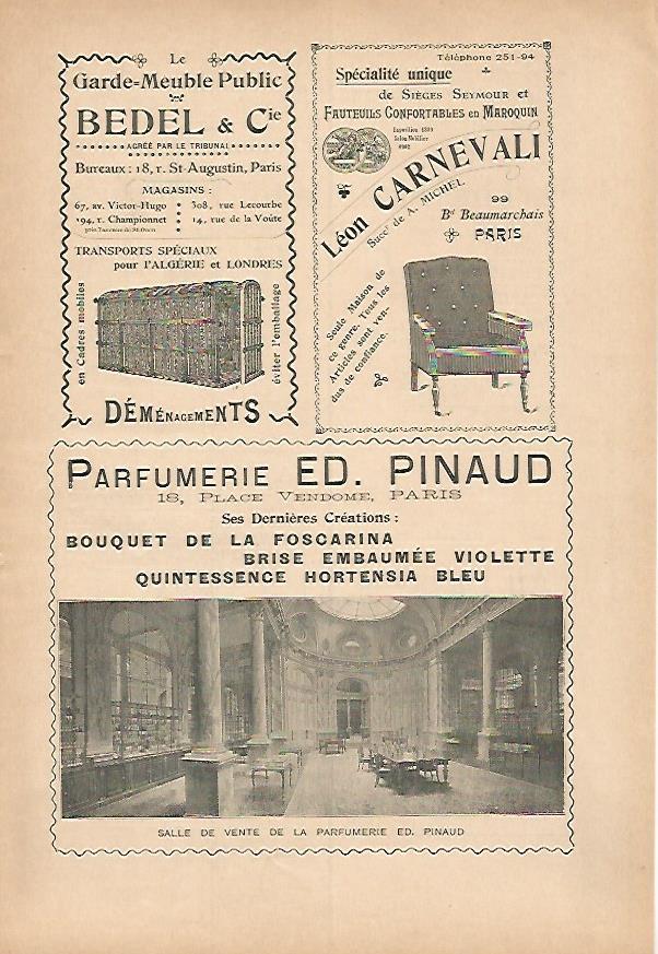 LAMINA PUBLICITARIA 7215: Parfumerie Ed. Pinaud