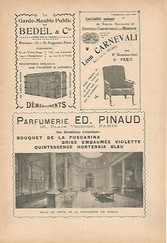 LAMINA PUBLICITARIA 7215: Parfumerie Ed. Pinaud
