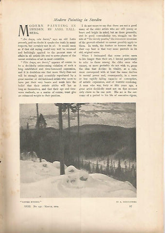 LAMINA 7216: Winter Evening por A. Schultzberg