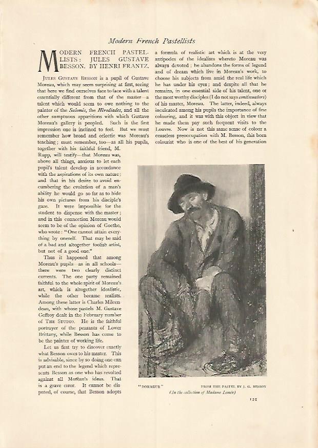 LAMINA 7226: Dormeur por G. Besson