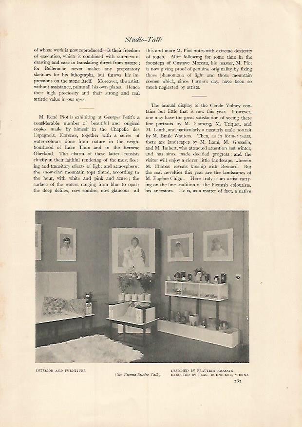LAMINA 7243: Decoracion de Fraullein Krasnik en Viena
