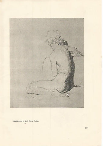 LAMINA 7282: Chalk Drawing por Emile Charles Carlegle