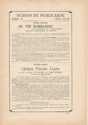 LAMINA PUBLICITARIA 7310: Mi tio Barbassou y Quien pierde gana