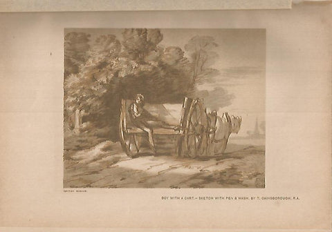 LAMINA 7332: Boy with a Cart por T. Gainsborough
