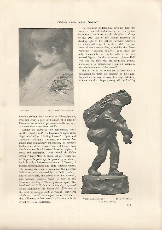 LAMINA 7335: The Woodcutter escultura de R.F. Wells