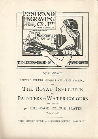 LAMINA PUBLICITARIA 7351: The Royal Institute of Painters in Water-Colours