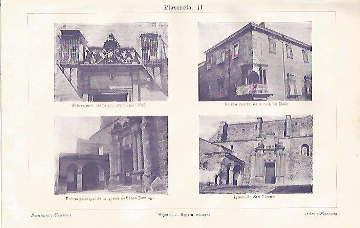 LAMINA ESPASA 3283: Edificios emblematicos de Plasencia Caceres
