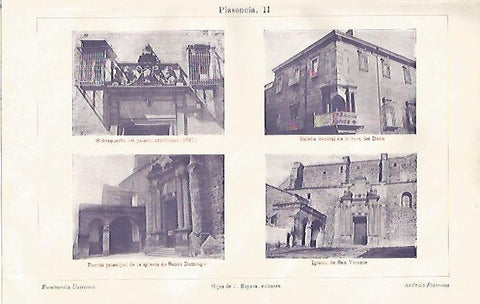 LAMINA ESPASA 3283: Edificios emblematicos de Plasencia Caceres
