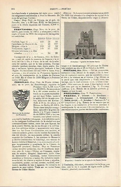 LAMINA ESPASA Alemania 3583: Iglesia de Santa Maria en Preuzlau Alemania