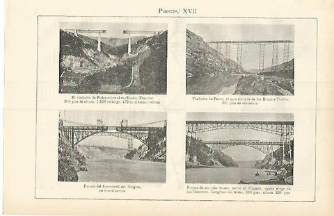 LAMINA ESPASA 3715: puentes de Estados Unidos Nigeria y Francia