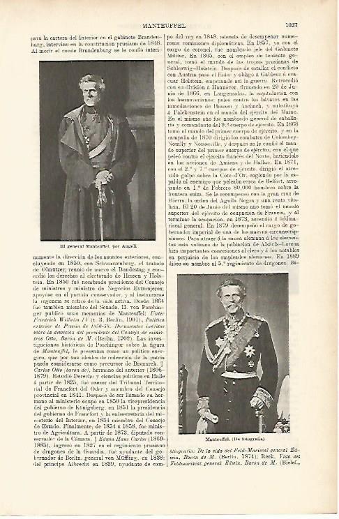 LAMINA ESPASA 3997: El general Manteuffel
