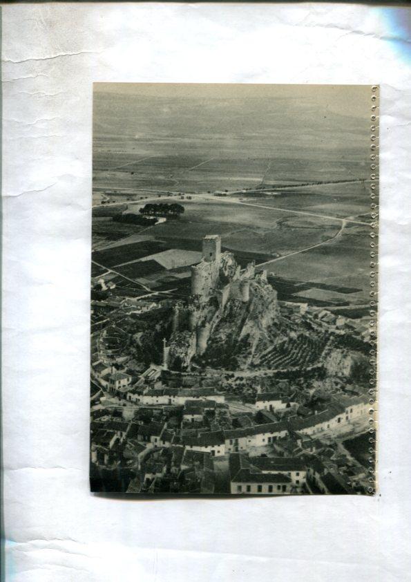Lamina con vistas de: Malaga y Castillo de Almansa en Albacete