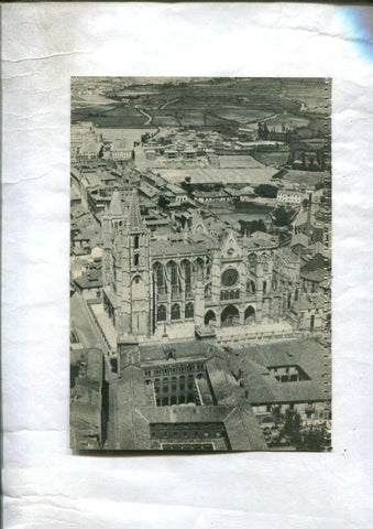 Lamina con vistas de: San Lorenzo de El Escorial y Catedral de Leon