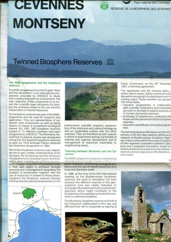 Propaganda Reserva de la biosfera del Montseny: Montseny-Cevennes