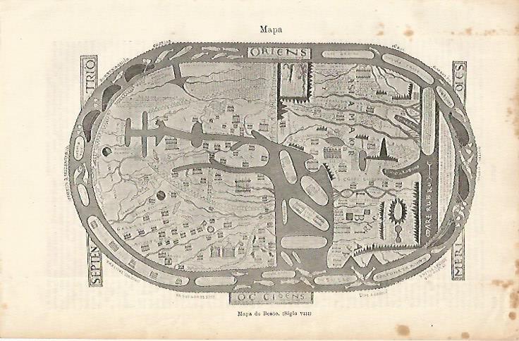 LAMINA ESPASA 4013: Mapa de Beato siglo VIII