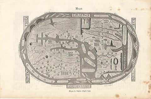 LAMINA ESPASA 4013: Mapa de Beato siglo VIII